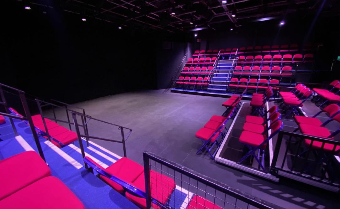 View from Block D, Row 2, Seat 3