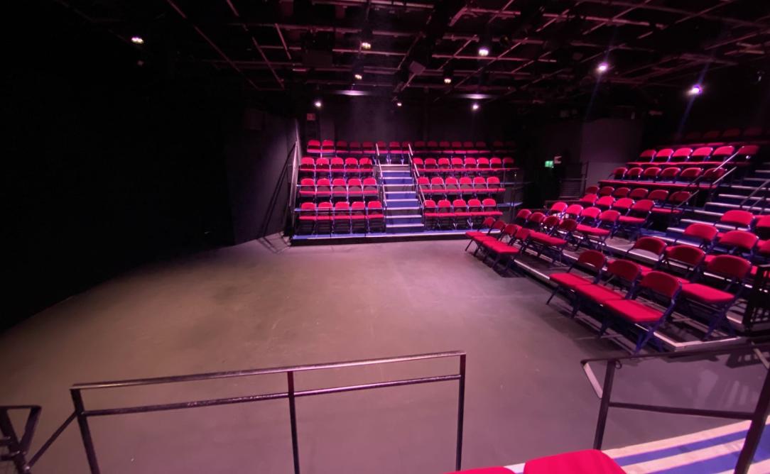 View from Block D, Row 2, Seat 9