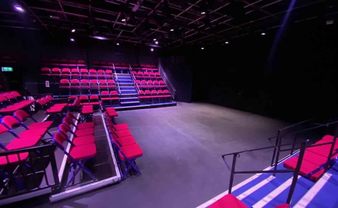 View from Block B, Row 2, Seat 8